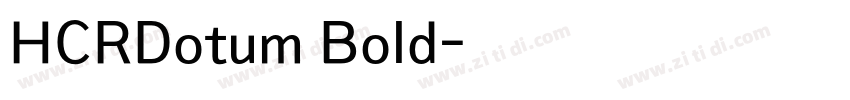 HCRDotum Bold字体转换